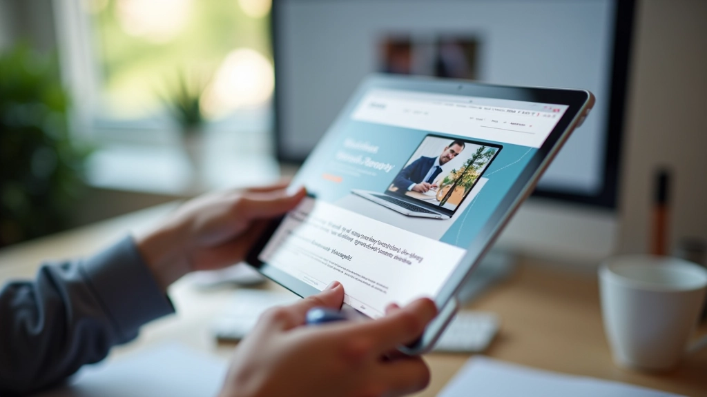 Thumbnail van bedrijfswebsite met merkidentiteit, professioneel ontwerp