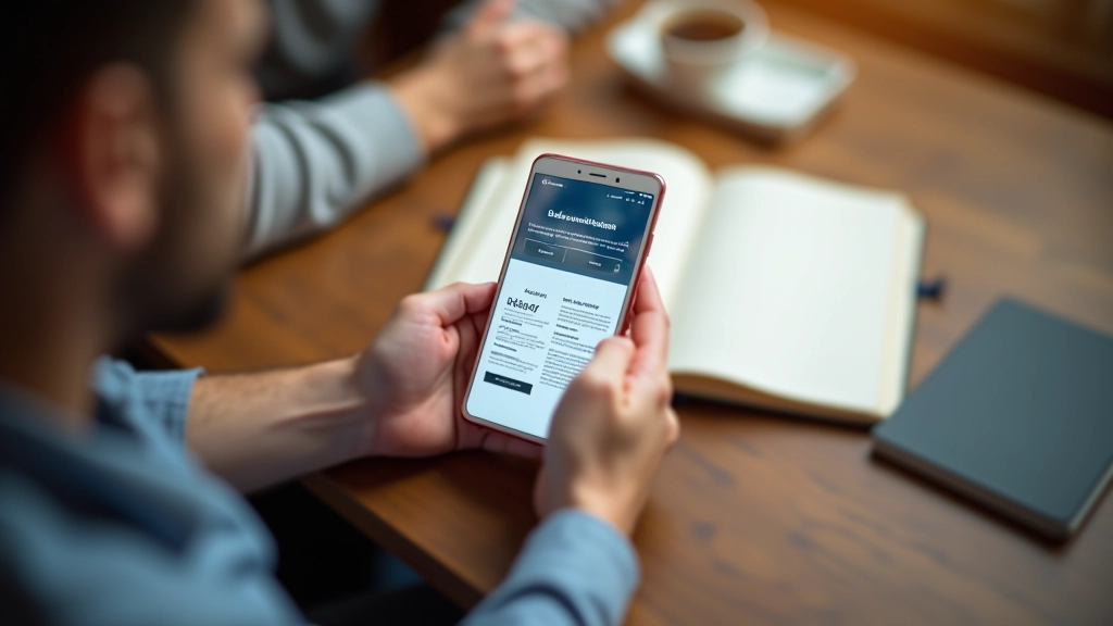 Mobiele telefoon toont stap-voor-stap optimalisatie proces met voor en na screenshots