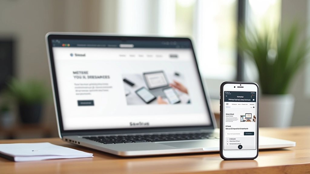 Volledige website screenshot van responsive webdesign project met mobile en desktop versie, moderne interface