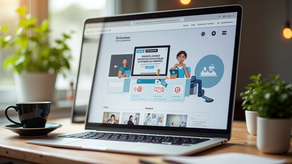 Thumbnail van service website met duidelijke CTA buttons, user-friendly design